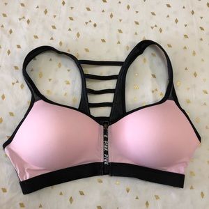 VS Pink Incredible Knockout ZIP Up Sports Bra